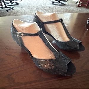 Black So Danca ballroom dance shoes. Size 9